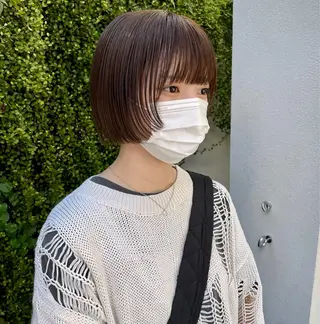 ミディアム カラー パーマ ヘアアレンジ メンズ キッズ ネイル マツエク・マツパ アイブロウ 暖色・前髪カット 🎗️佐藤ゆみこのヘアスタイル