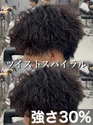 パーマ メンズ ツイスパ/シャドウ MANARUのヘアスタイル