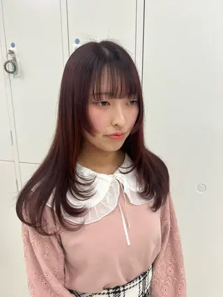 ロング リコ 渋谷 ハッシュカットのヘアスタイル