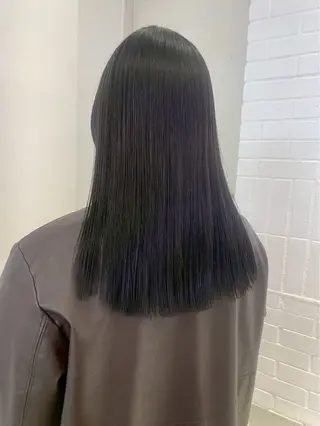 セミロング カラー ヘアアレンジ 💟ケア×ハイトーン 💟／ミオのヘアスタイル