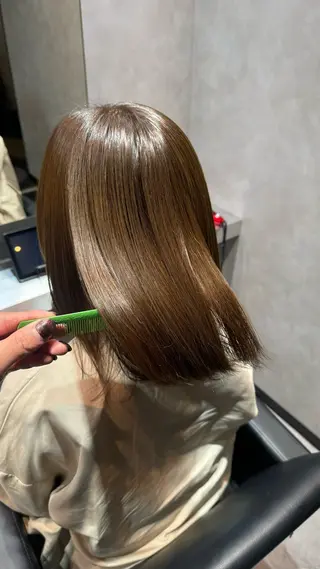 セミロング 坂谷 BUCKS/縮毛矯正のヘアスタイル