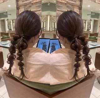 ヘアアレンジ 艶カラー✨ヘア アレンジ🎀Rianのヘアスタイル