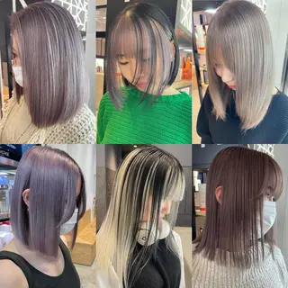 ミディアム カラー 💜ハイトーン💛 マジカルかいちゃんのヘアスタイル