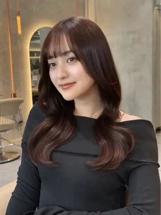 ロング 西川 大晴 透明感・艶感カラーのヘアスタイル