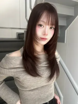 セミロング 天神美容室🎀 Ayunaのヘアスタイル