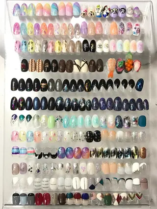 ネイル 渋谷／チップ長さ出し 👑アプレgel-xのネイルデザイン
