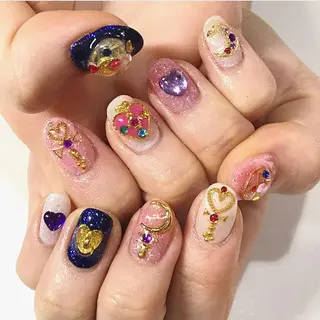 ネイル 渋谷/チップ長さ出し 👑アプレgel-xのネイルデザイン