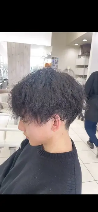 メンズ 成瀬スパイラル パーマ清水大隼のヘアスタイル