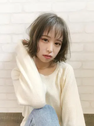 ミディアム カラー パーマ ヘアアレンジ メンズ キッズ ネイル マツエク・マツパ premier modelsのヘアスタイル