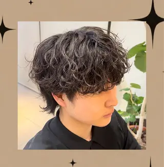 パーマ メンズ ゆあ🤎暖色系🍊 マツパ👀眉毛🌈のマツエク・マツパデザイン