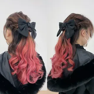 ロング ヘアアレンジ CARELLY Rukaのマツエク・マツパデザイン