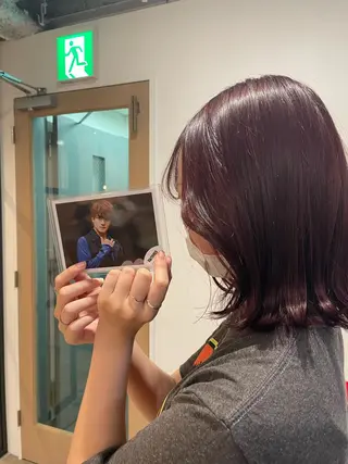 ミディアム カラー ヘアアレンジ REONA🪽✨薬院 レイヤーカット🫧のヘアスタイル