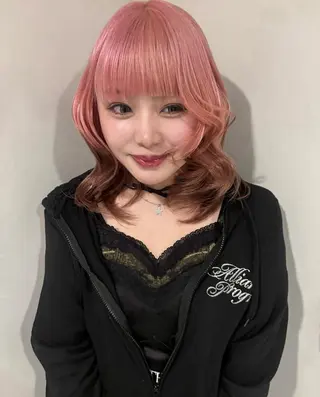 ミディアム Noe🎀 梅田美容師のヘアスタイル