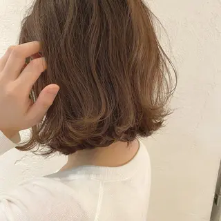 ミディアム カラー レイヤーボブ/ボブ 仲川和人のヘアスタイル