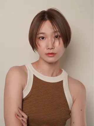 ショート 銀座/柔らかベージュ 似合せカット/ハルトのヘアスタイル