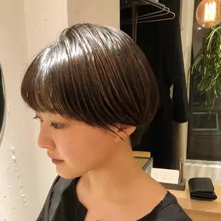 ショート カラー 白髪ぼかし/ショート /ミニボブだいじのヘアスタイル