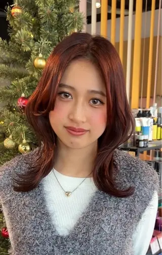 ミディアム カラー くまざき　なな /メンズモデル募集のヘアスタイル