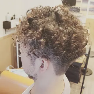ショート パーマ メンズ spa hair ark 富井直美のヘアスタイル