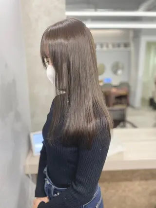 ロング カラー レイヤーカット 赤み消し　店長/大和のヘアスタイル