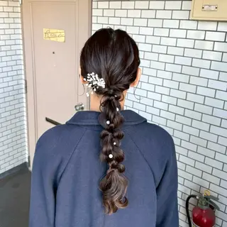 ロング ヘアアレンジ 褒められヘアメイク /‎ボブ女子🐶みおのヘアスタイル