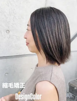 セミロング カラー パーマ 三浦 仁美のヘアスタイル