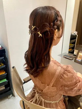ミディアム ✨色持ちの良い艶 カラー✨蟹江真世のヘアスタイル