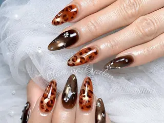 ネイル エツメ💅 長さ出し🎀デザインのネイルデザイン