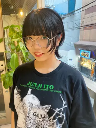 ショート カラー ヘアアレンジ ウルフカット モデル募集中！ミカのヘアスタイル