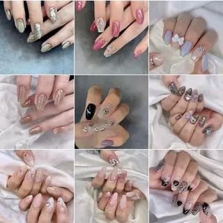 ネイル 渋谷／チップ長さ出し 👑アプレgel-xのネイルデザイン