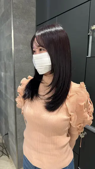 セミロング カラー 神田 心寧のヘアスタイル