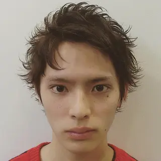 ショート パーマ メンズ 韓国風レイヤーカット 上手く丁寧早い/マツのヘアスタイル