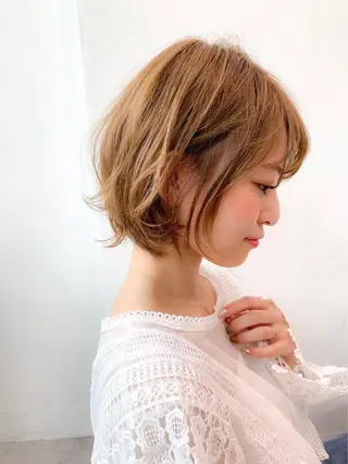 ショート カラー レイヤーボブ/ボブ 仲川和人のヘアスタイル