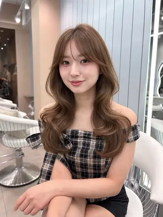 セミロング カラー ヘアアレンジ 縮毛矯正ブリーチなし 🍒❤ゆうきのヘアスタイル