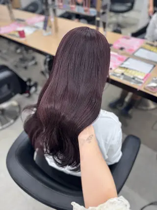 ロング カラー ヘアアレンジ 🤍淡色ピンク&ラベ ンダーYUKI🤍のヘアスタイル