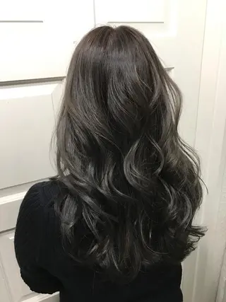 ミディアム セミロング ロング カラー 若杉 諒のヘアスタイル