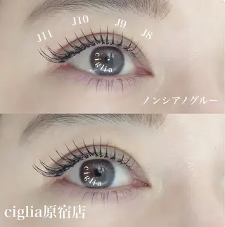 マツエク・マツパ ciglia 原宿店のマツエク・マツパデザイン