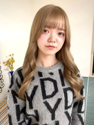 ロング カラー ブリーチカラー特化 梅田中崎町/あかりのヘアスタイル