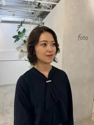 ミディアム 新宿/顔周りカット +レイヤー=しずく♩のヘアスタイル