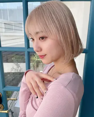 ショート カラー 顔周りカット 【オノザワリョウ】のヘアスタイル