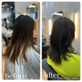 ロング Aguhair milo森山知幸のヘアスタイル