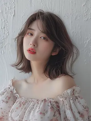 ミディアム Laffin. 喜永のヘアスタイル