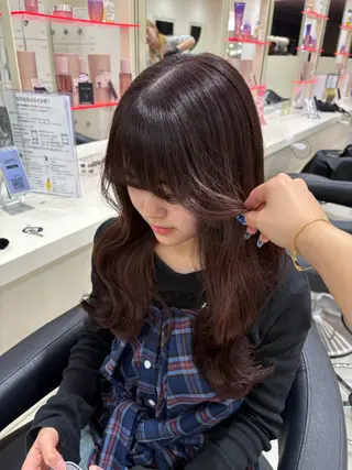 セミロング カラー ヘアアレンジ 💟RINNA 艶カラー💟のヘアスタイル