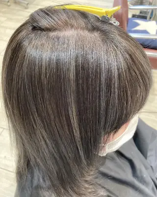 ロング カラー あやか 白髪ぼかしハイライトのヘアスタイル