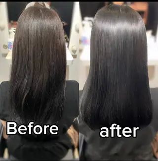 セミロング 梅田縮毛矯正◻︎髪質 改善◻︎細見 了眞のヘアスタイル