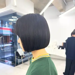 ミディアム カラー パーマ ヘアアレンジ メンズ キッズ ボブ×自然な縮毛矯正 RYOGAのヘアスタイル
