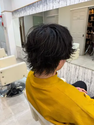 パーマ メンズ レディースモデル募集 角快利のヘアスタイル