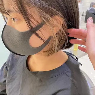 ショート カラー レイヤーカット/ ハイライト　千咲季のヘアスタイル