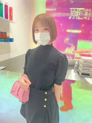 ショート カラー パーマ ヘアアレンジ メンズ キッズ ネイル マツエク・マツパ アイブロウ KANAMI 🌏のヘアスタイル