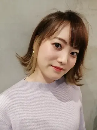 ミディアム カラー 傷ませないブリーチ 美容師🎉内山のヘアスタイル