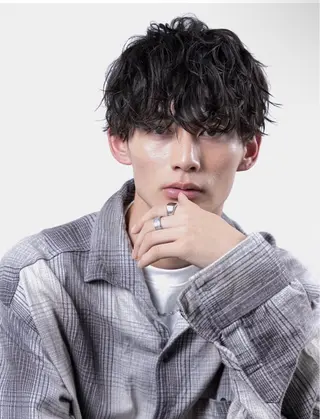 パーマ メンズ 島川 葵のヘアスタイル
